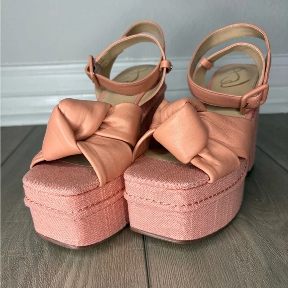 Sam Edelman Theresa Platform Block Heel Sandals Women’s Size 6.5 - Picture 3 of 9